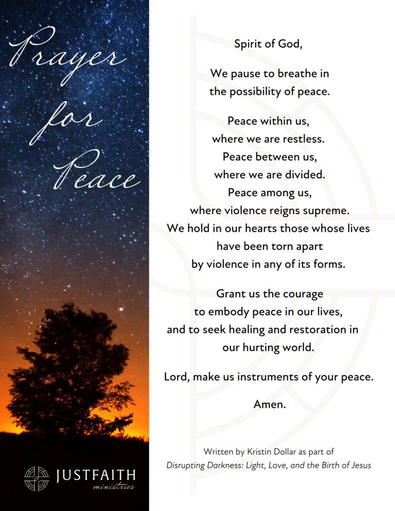 Advent Prayer for Peace (Letter)